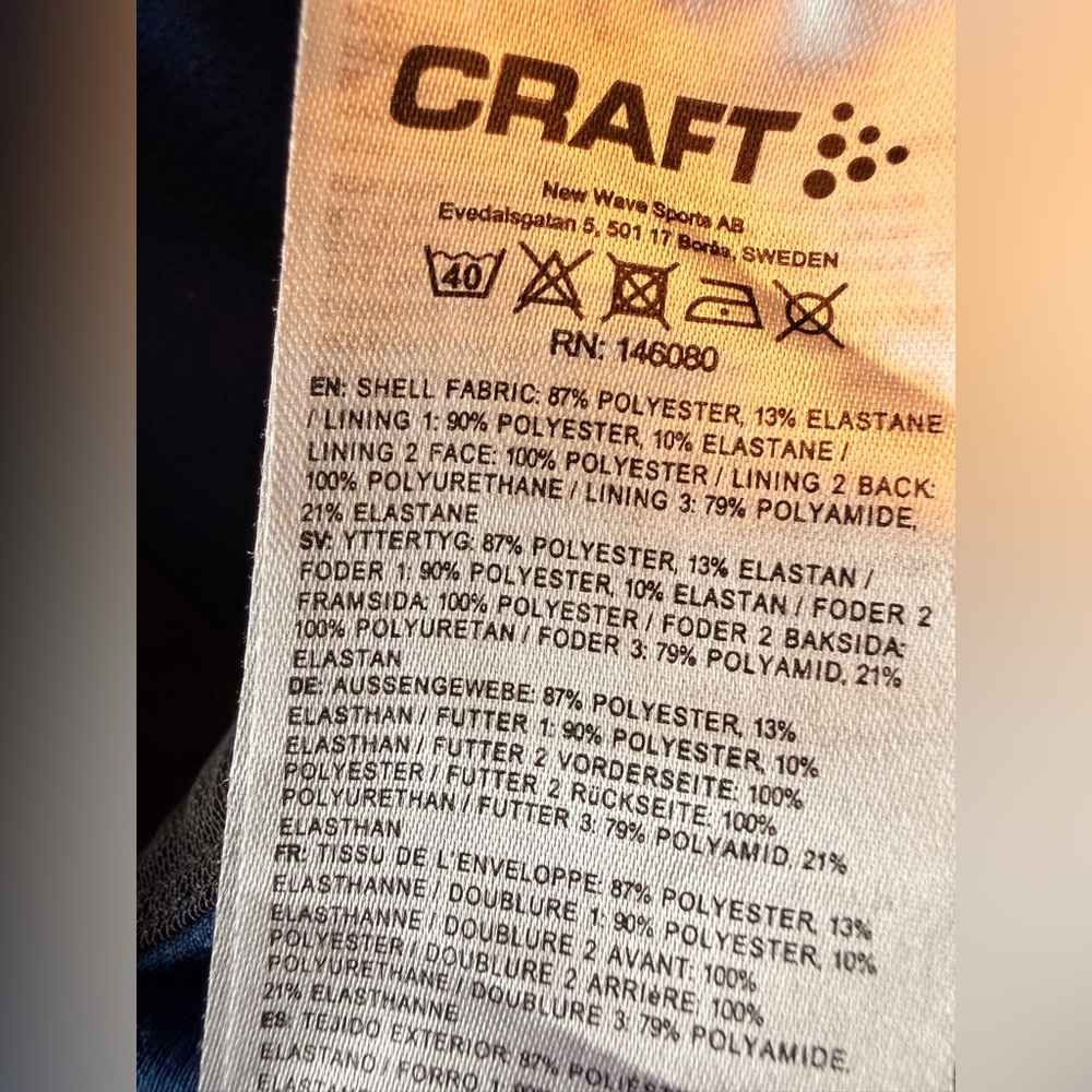 Craft women’s Vibrant Blue and Coral Leggings size Medium - Picture 5 of 14